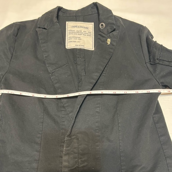 Zadig & Voltaire Virginia Grunge Military Skull Utility Jacket - Picture 10 of 11